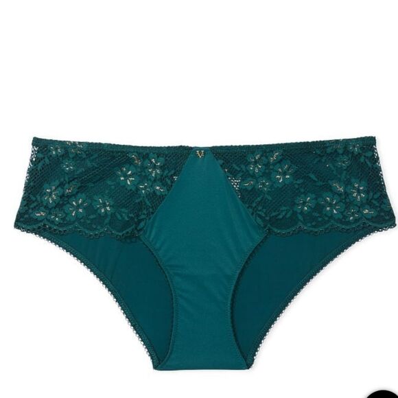 Victoria's Secret Women's Green Low Rise Hipster Hiphugger Panty Size Large - Picture 1 of 16